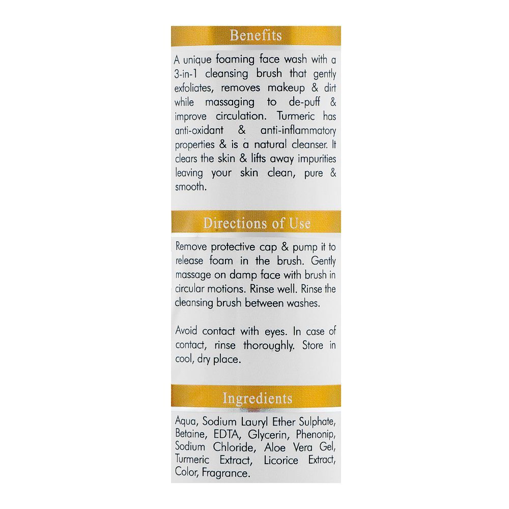 Hemani Turmeric Purifying Foaming Face Wash, For All Skin Types, 150ml, Face Washes, WB By Hemani, Chase Value