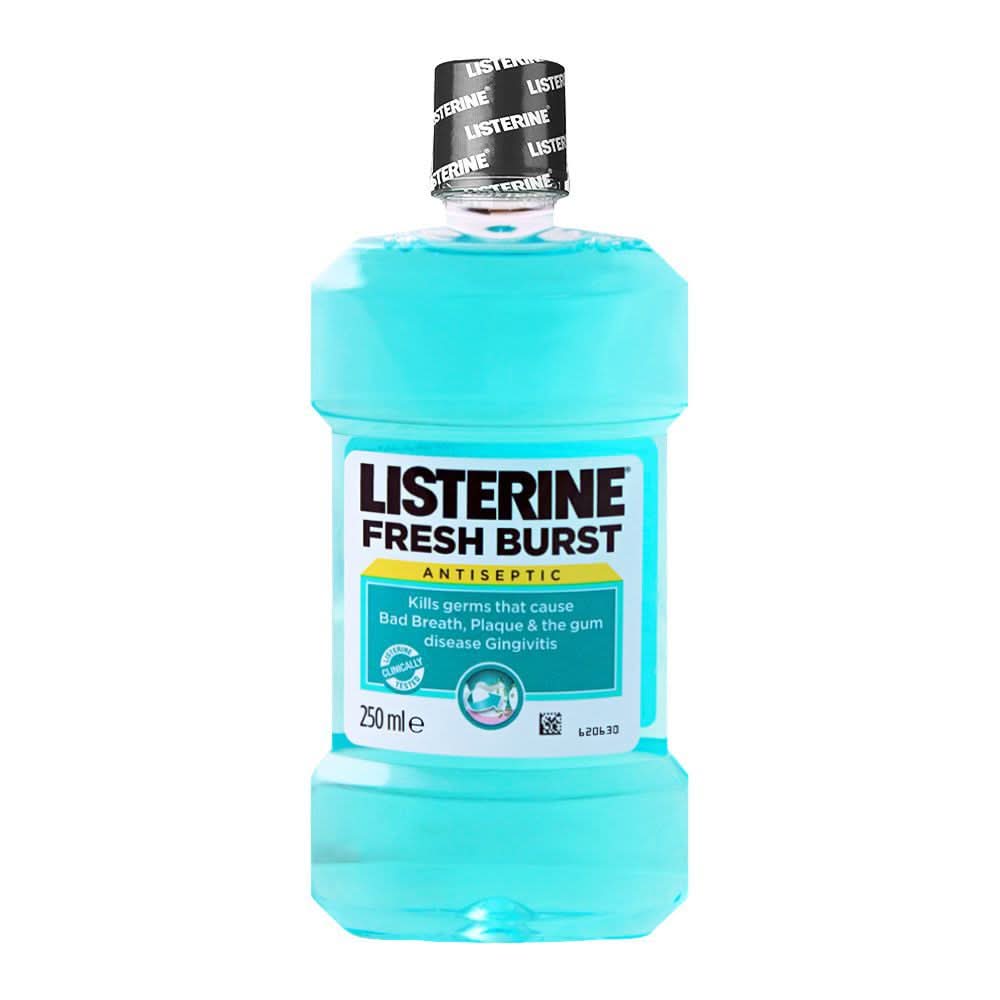 Listerine Fresh Burst Antiseptic Mouthwash, 250ml, Oral Care, Listerine, Chase Value