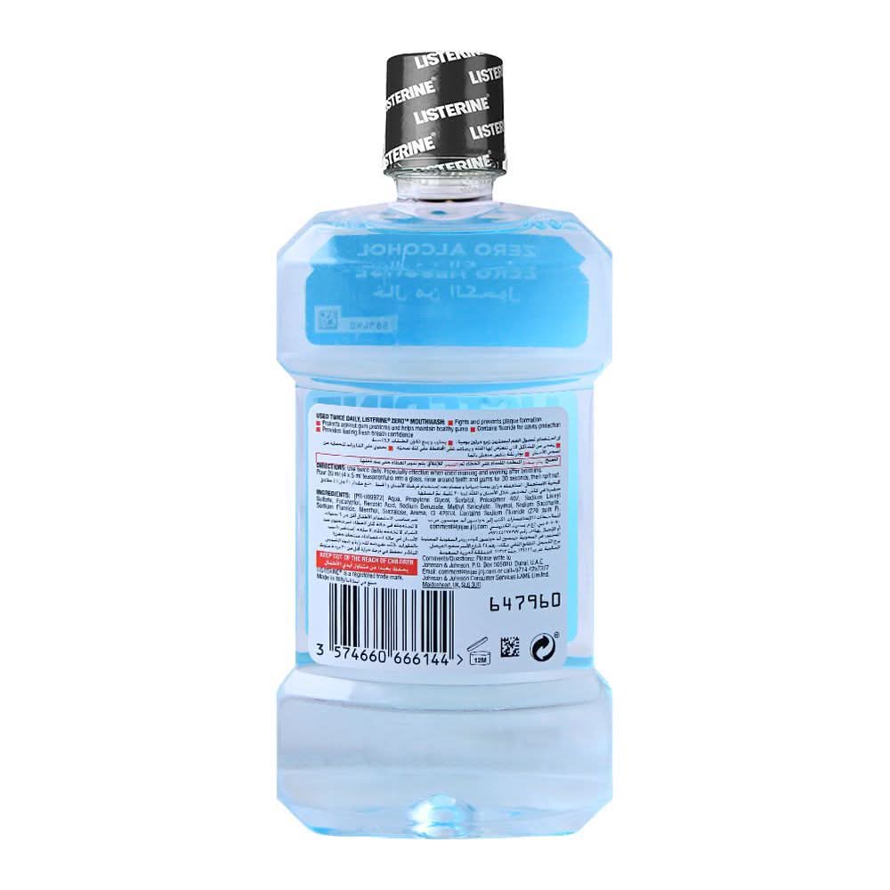 Listerine Zero Mild Mint Mouthwash, Zero Alcohol, 250ml, Oral Care, Listerine, Chase Value