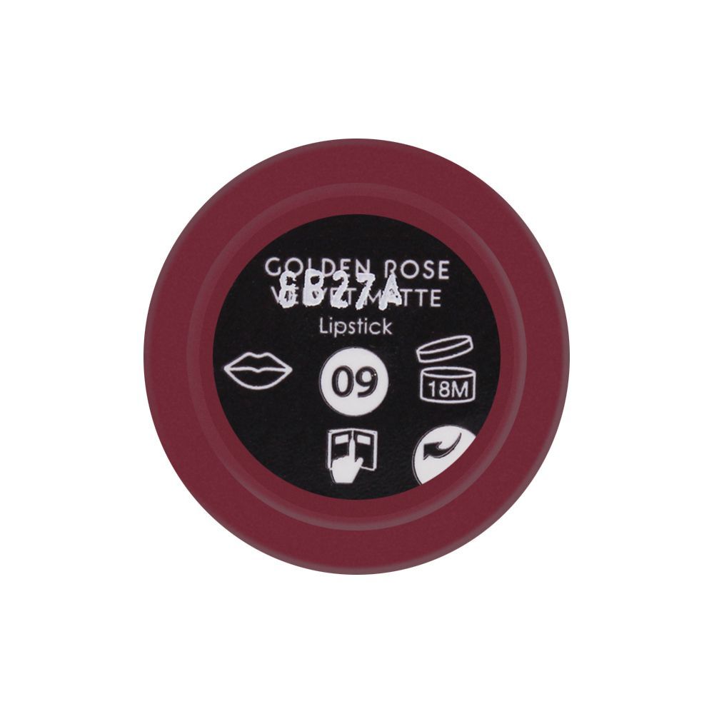 Golden Rose Velvet Matte Lipstick, 09, Lipstick, Golden Rose, Chase Value
