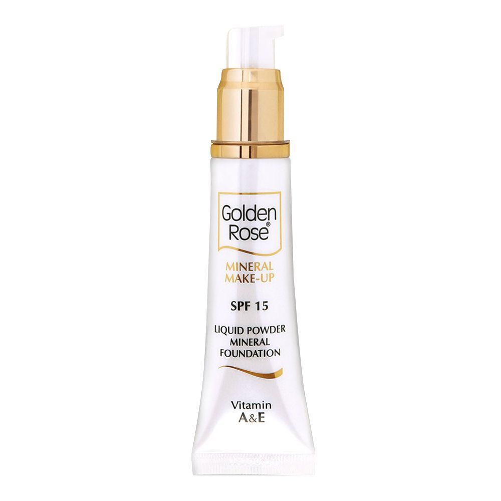 Golden Rose Liquid Powdery Mineral Foundation, 07, Paraben Free, SPF 15, Foundation, Golden Rose, Chase Value
