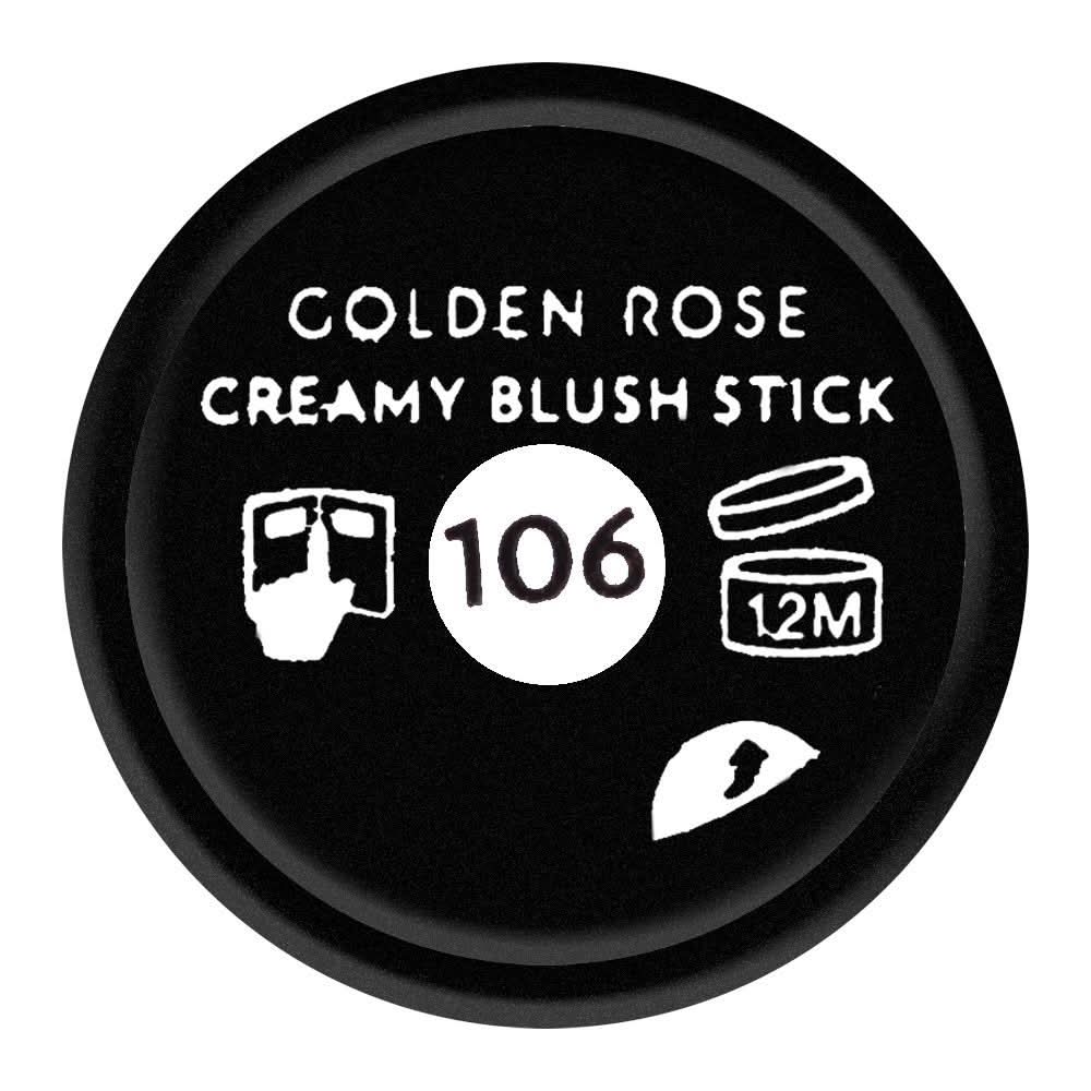 Golden Rose Creamy Blush Stick, 106, Soft & Velvet Touch, Paraben Free, Blush, Golden Rose, Chase Value