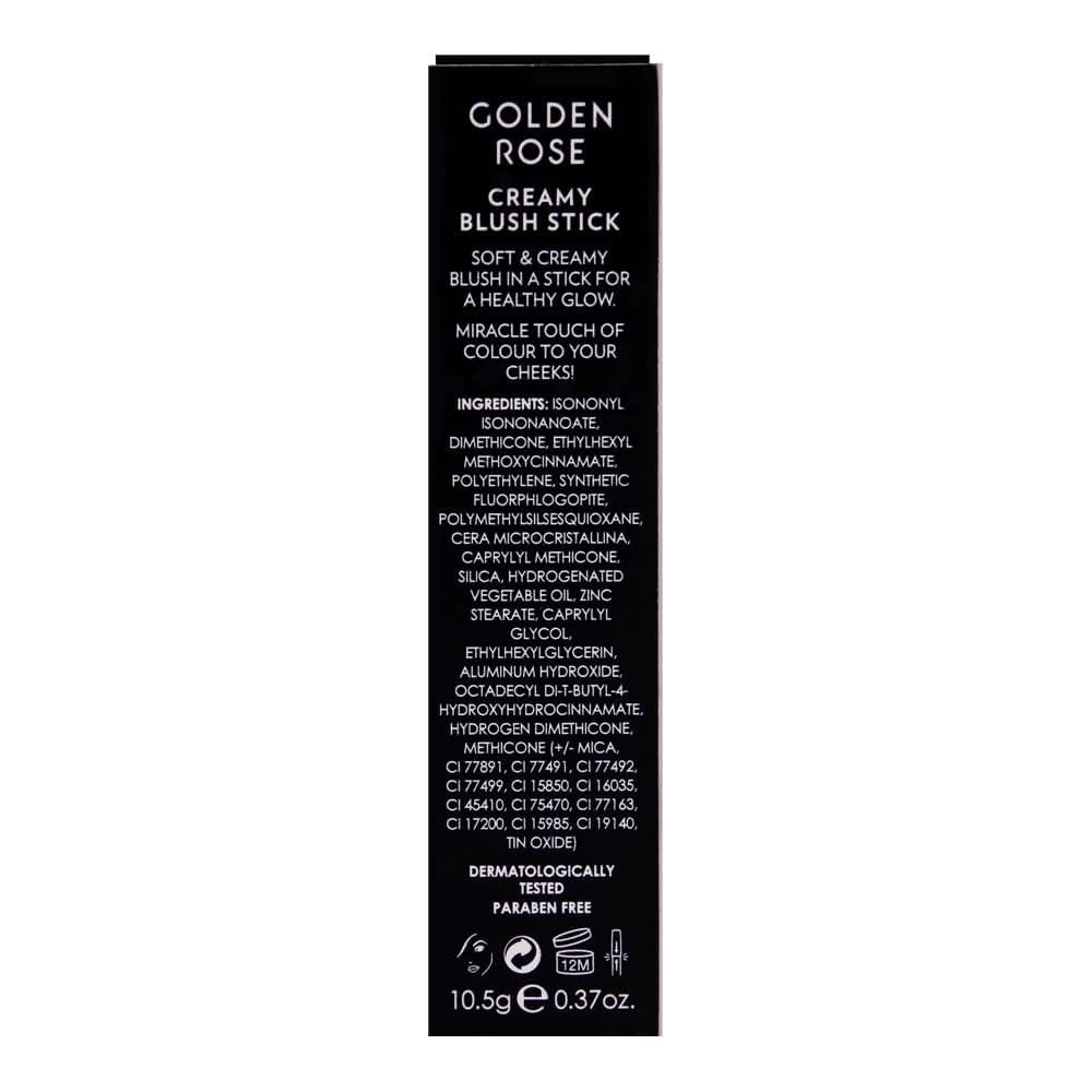 Golden Rose Creamy Blush Stick, 106, Soft & Velvet Touch, Paraben Free, Blush, Golden Rose, Chase Value