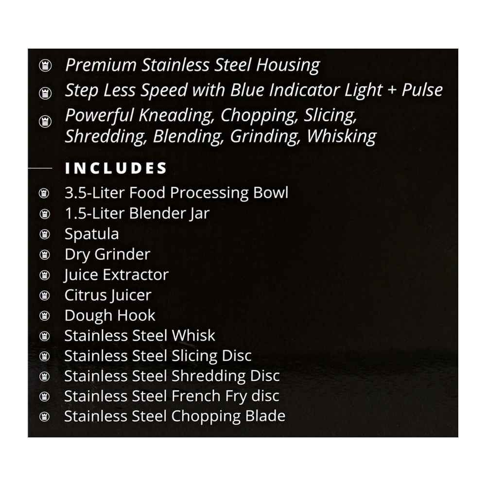 West Point Professional RoboMax Food Processor, WF-8819, Juicer Blender & Mixer, Westpoint, Chase Value