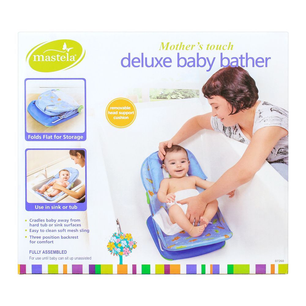 Mastela Deluxe Baby Bather Bath Seat, Blue, 7260, Carrier Strollers & Furniture, Mastela, Chase Value
