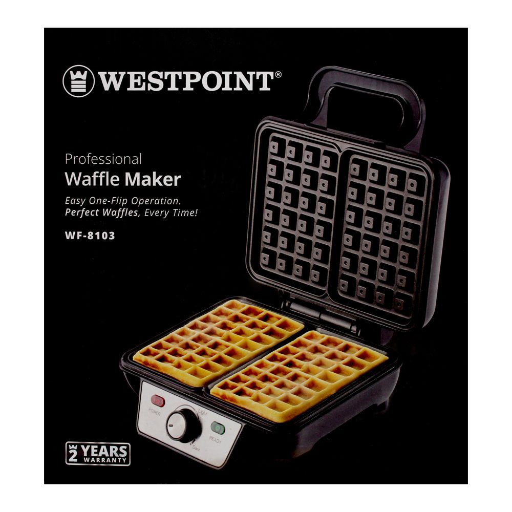 West Point Professional Waffle Maker, 1000W, WF-8103, Toaster & Hot Plate, Westpoint, Chase Value