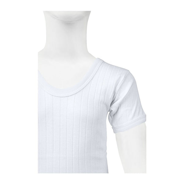 Lily Kids Half Sleeves Vest, White