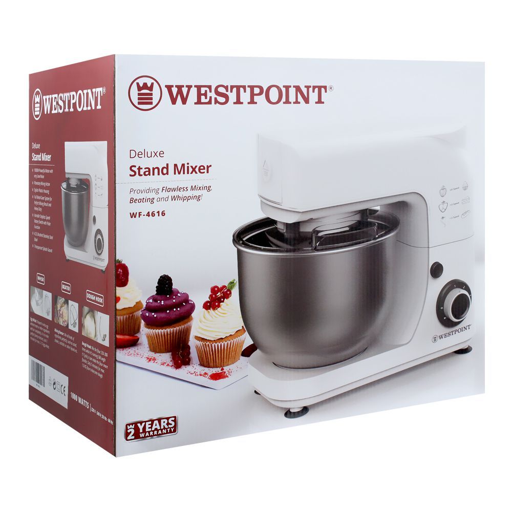 West Point Deluxe Stand Mixer, 4.3L, 1000W, WF-4616, Juicer Blender & Mixer, Westpoint, Chase Value