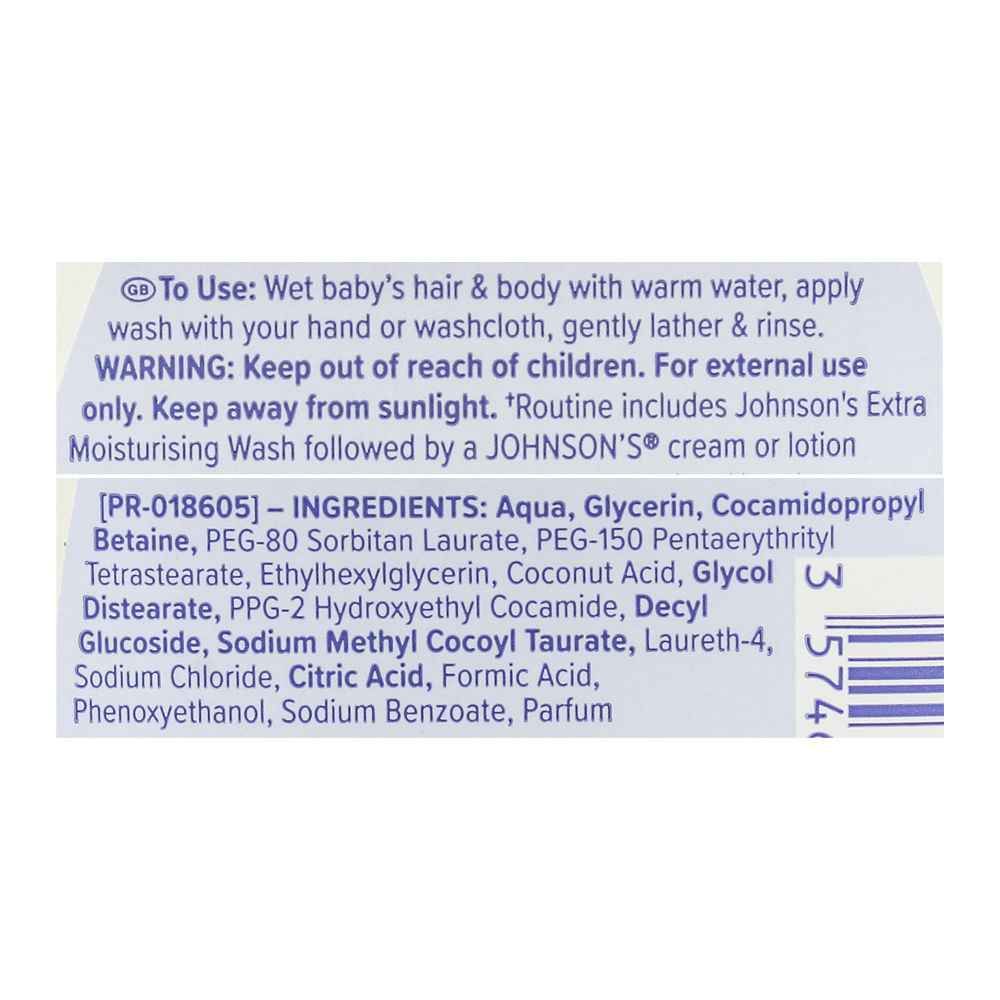 Johnson's Extra Moisturising Baby Wash, 300ml, Baby Care, Johnson's, Chase Value