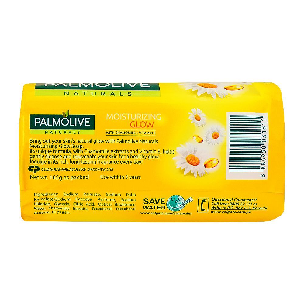 Palmolive Naturals Moisturizing Glow Chamomile Soap, 165g, Soaps, Palmolive, Chase Value