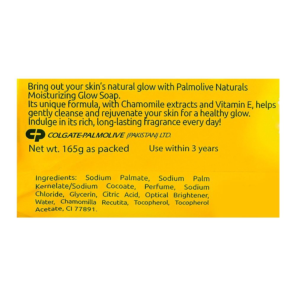 Palmolive Naturals Moisturizing Glow Chamomile Soap, 165g, Soaps, Palmolive, Chase Value