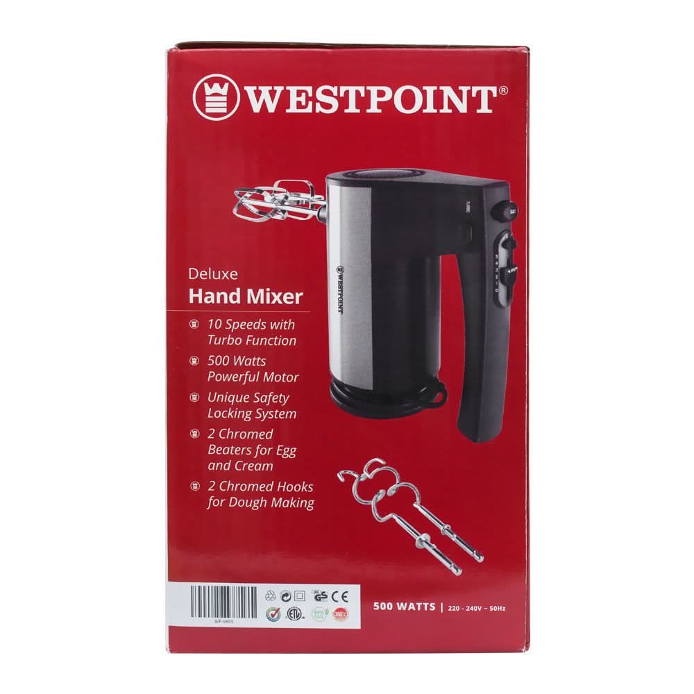 WestPoint Deluxe Hand Mixer, 10-Speed, 500W, WF-9805, Juicer Blender & Mixer, Westpoint, Chase Value
