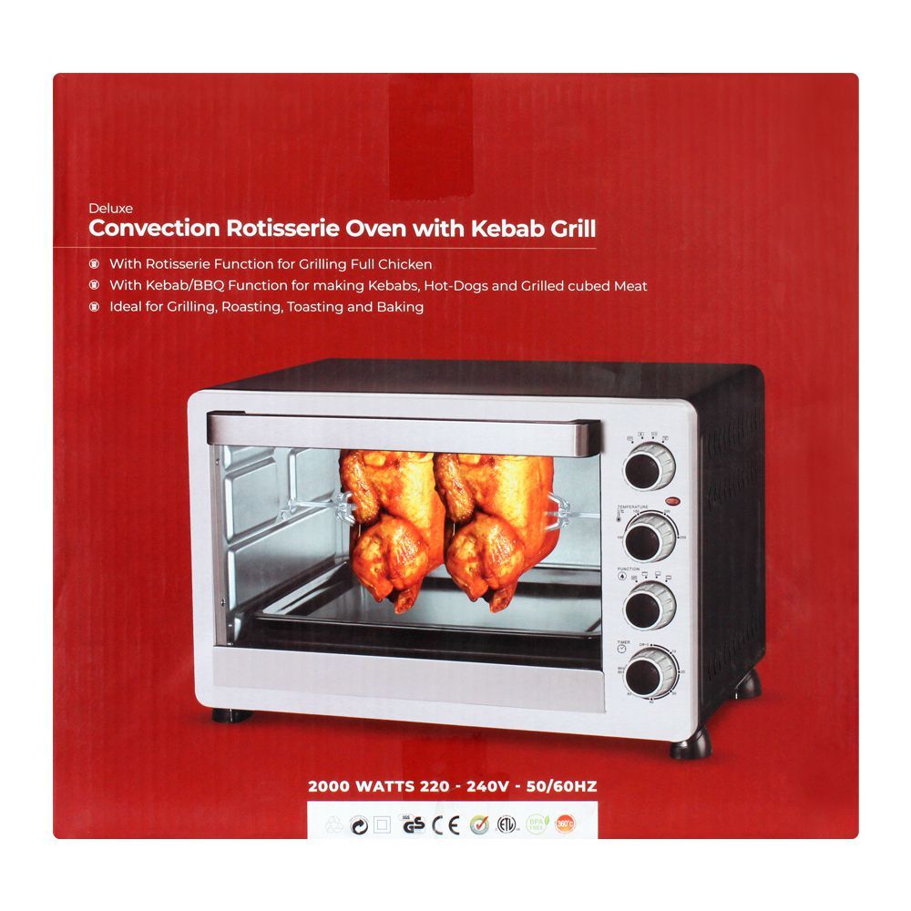 West Point Convection Rotisserie Oven With Kebab Grill, 45 Liters, WF-4500RKC, Microwave & Oven, Westpoint, Chase Value