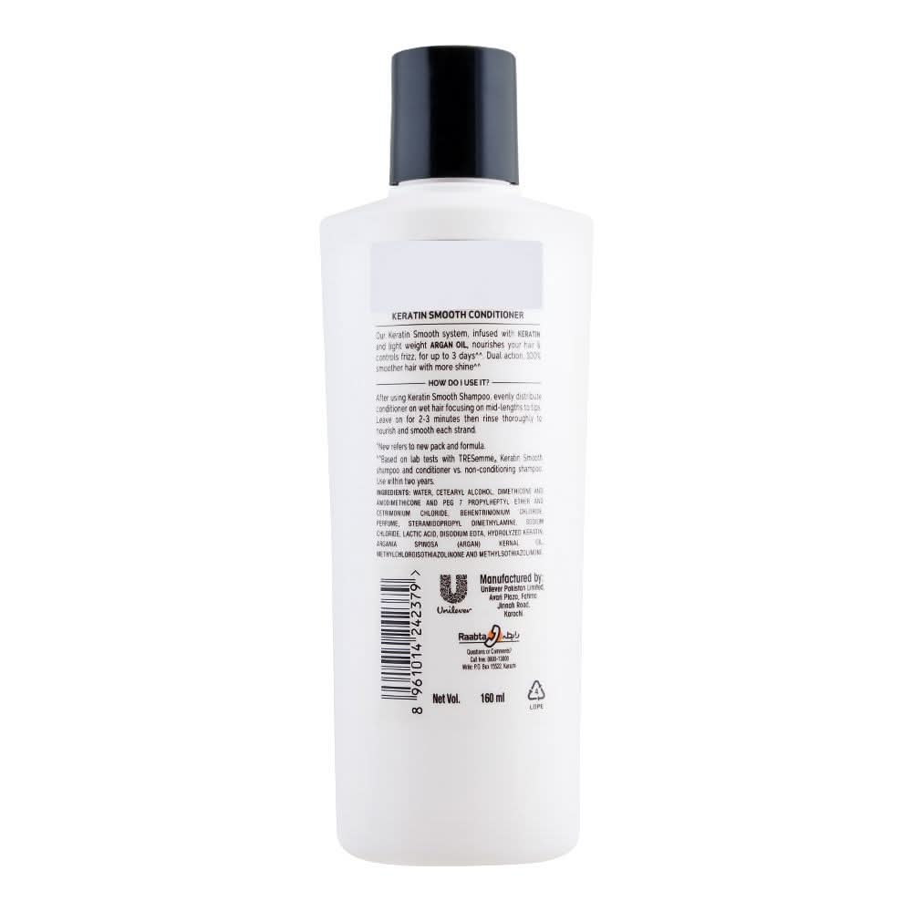 Tresemme Keratin Smooth Pro Collection Conditioner, With Keratin & Argan Oil, 160ml, Shampoo & Conditioner, Tresemme, Chase Value