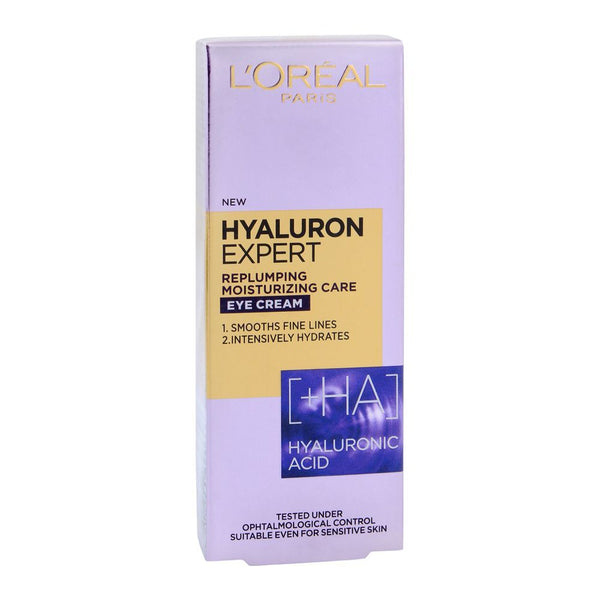 Loreal Hyaluron Expert Replumping Moistcare Eye Cream, 15ml, Creams & Lotions, Loreal, Chase Value