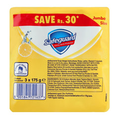 Safeguard Lemon Fresh Soap, Jumbo Size, 175g, 3-Pack