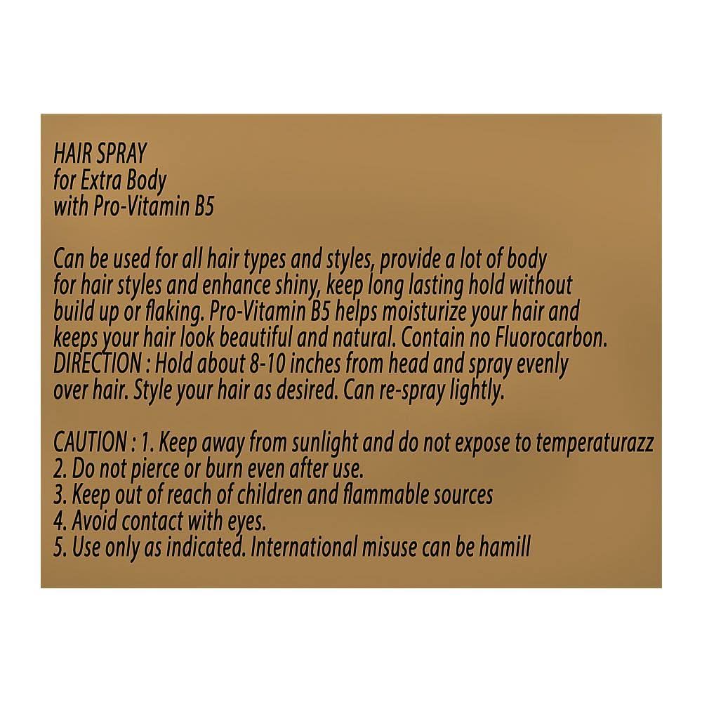 Lolane Hair Spray For Extra Body, With Pro-Vitamin B5, 350ml, Hair Styling, Lolane, Chase Value