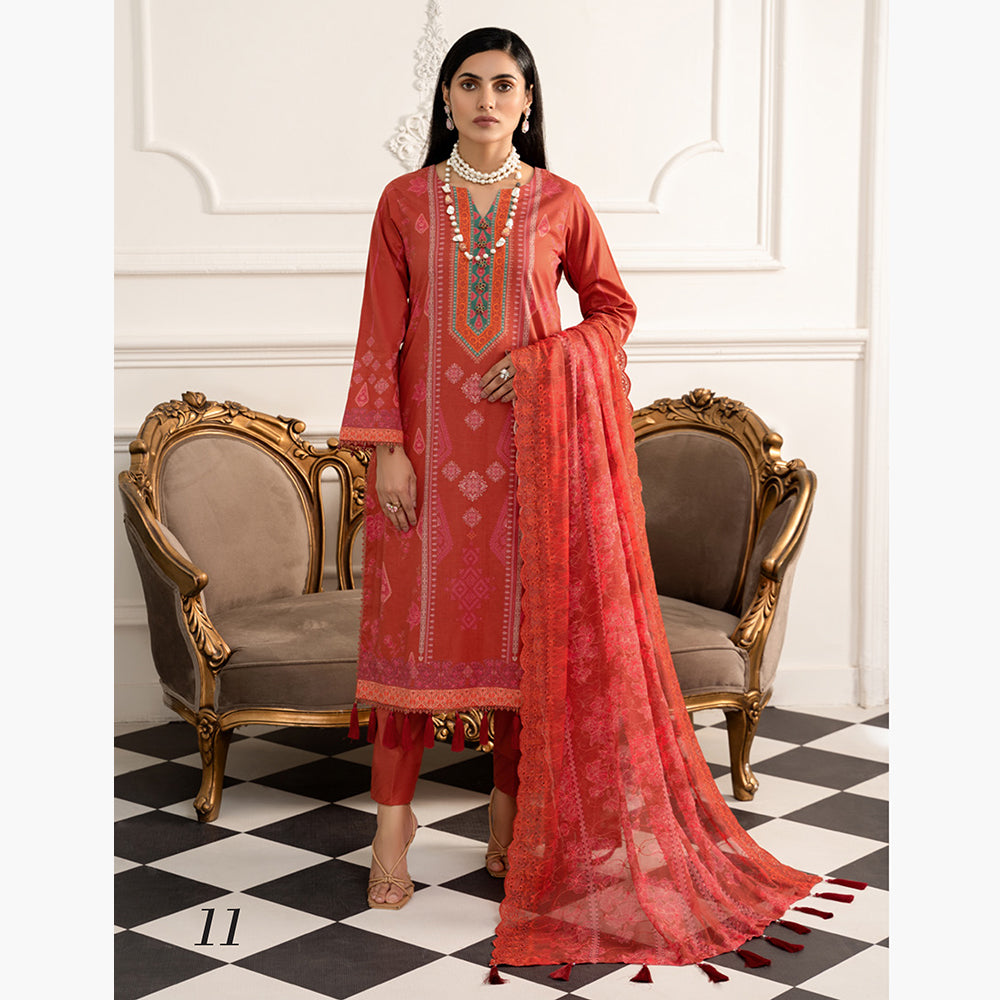 Al-Zohaib Sun Shine Cotton Printed Unstitched 3Pcs Suit - 11, Women, 3Pcs Shalwar Suit, Al-Zohaib Textiles, Chase Value