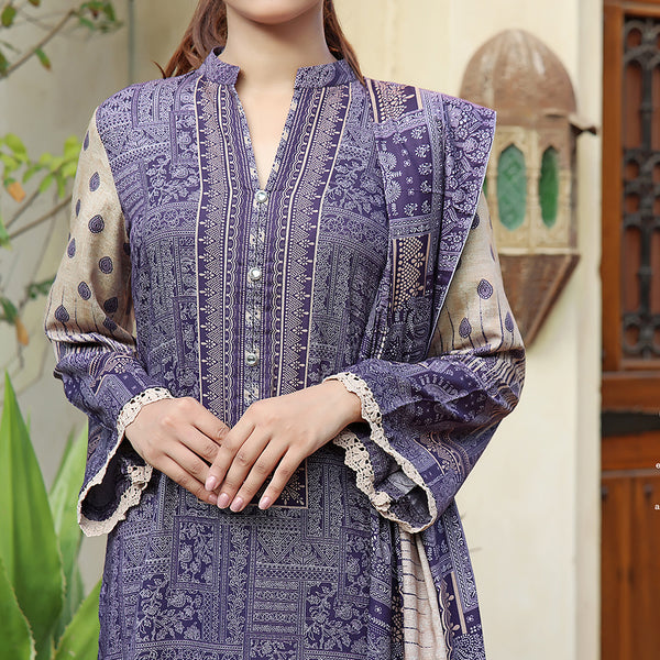 Monalisa Shimmery Printed Unstitched 3Pcs V1 - 2601, Women, 3Pcs Shalwar Suit, VS Textile, Chase Value