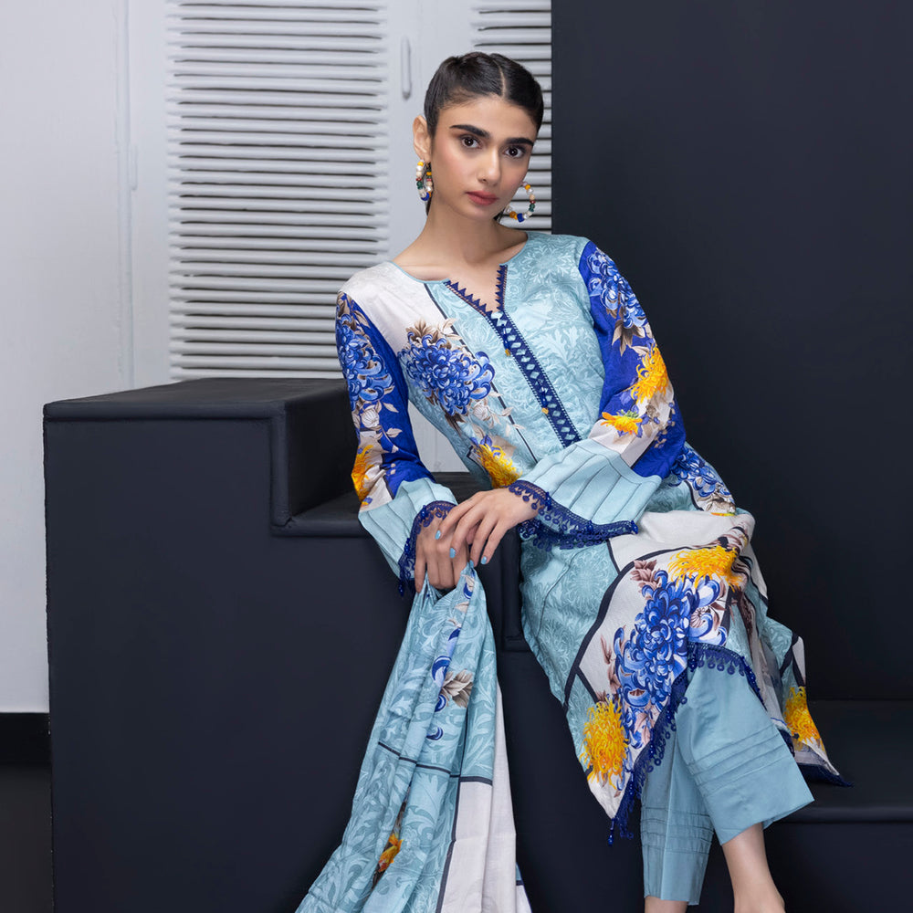 Salina Weaving Dobby By Regalia Lawn Printed Unstitched 3Pcs Suit V-2 - 11, Women, 3Pcs Shalwar Suit, Regalia Textiles, Chase Value