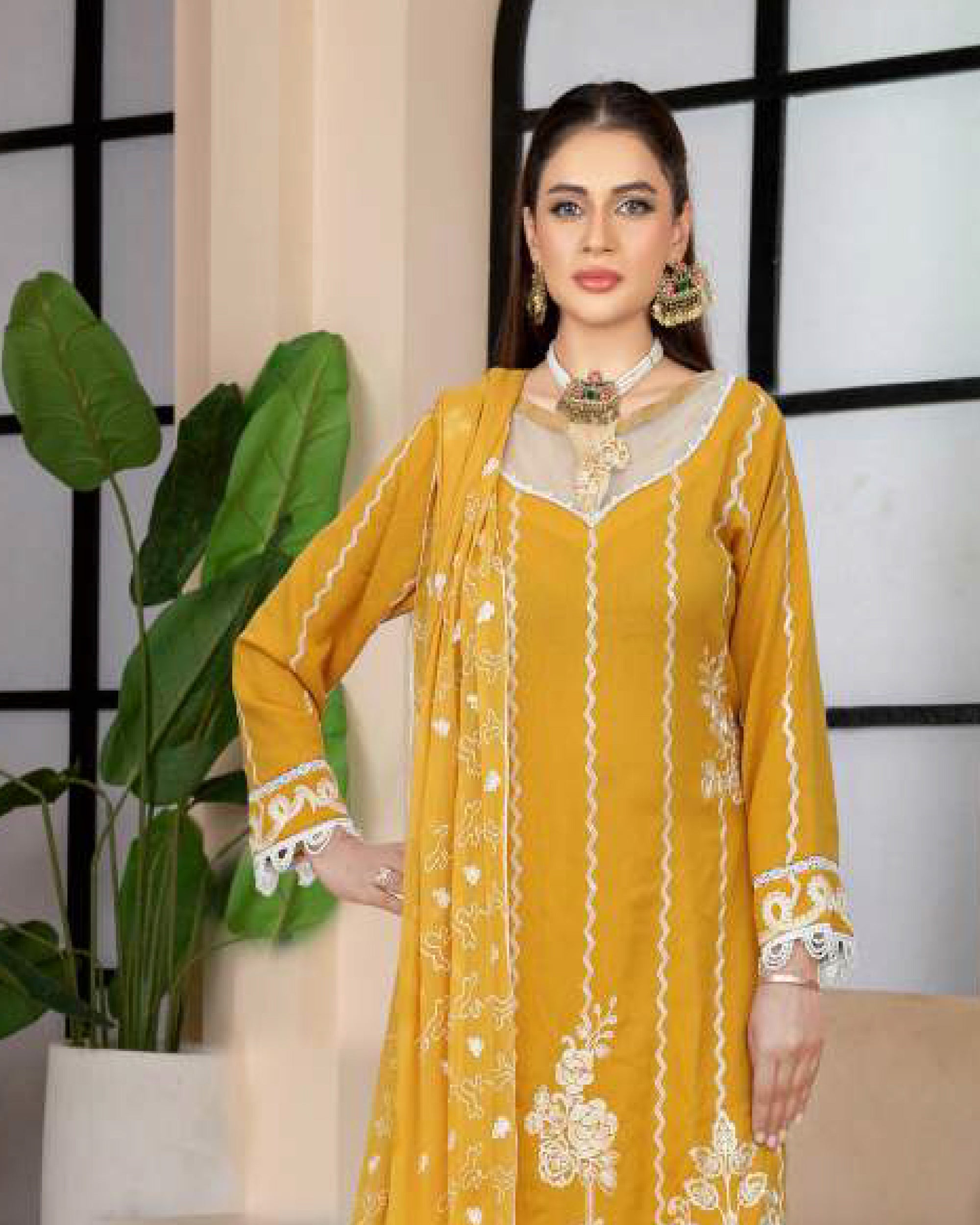Noor Jahan Maha Noor Karandi Luxury Embroidered Suit with Dupatta - 3, Women, 3Pcs Shalwar Suit, Chase Value, Chase Value