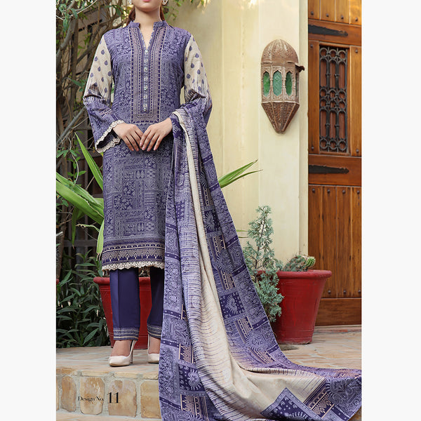 Mon Liza Shimmery Printed Unstitched 3Pcs V1 - 2601, Women, 3Pcs Shalwar Suit, VS Textiles, Chase Value