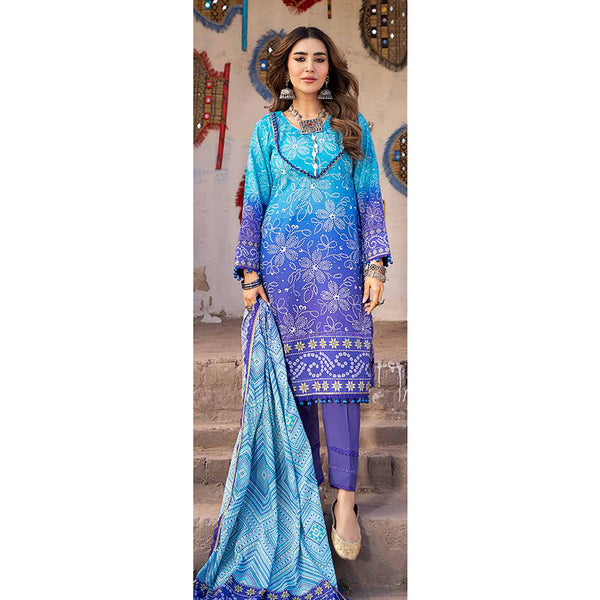 Monsoon Digital Printed Lawn Suit 3 Pes V-1 - 5, Women, 3Pcs Shalwar Suit, Al-Zohaib Textiles, Chase Value