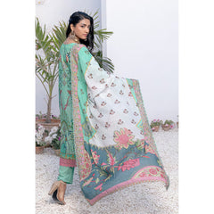 Janan Printed Lawn Embroidered  Suit 3Pcs with Cut Work Dupatta - 6