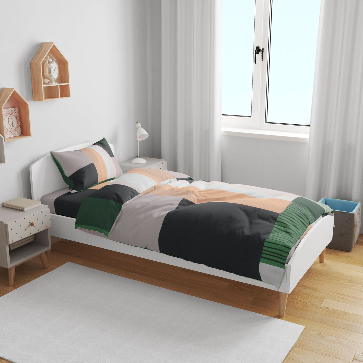 Single Bedsheet 2pcs - N12, Single Size Bed Sheet, Chase Value, Chase Value