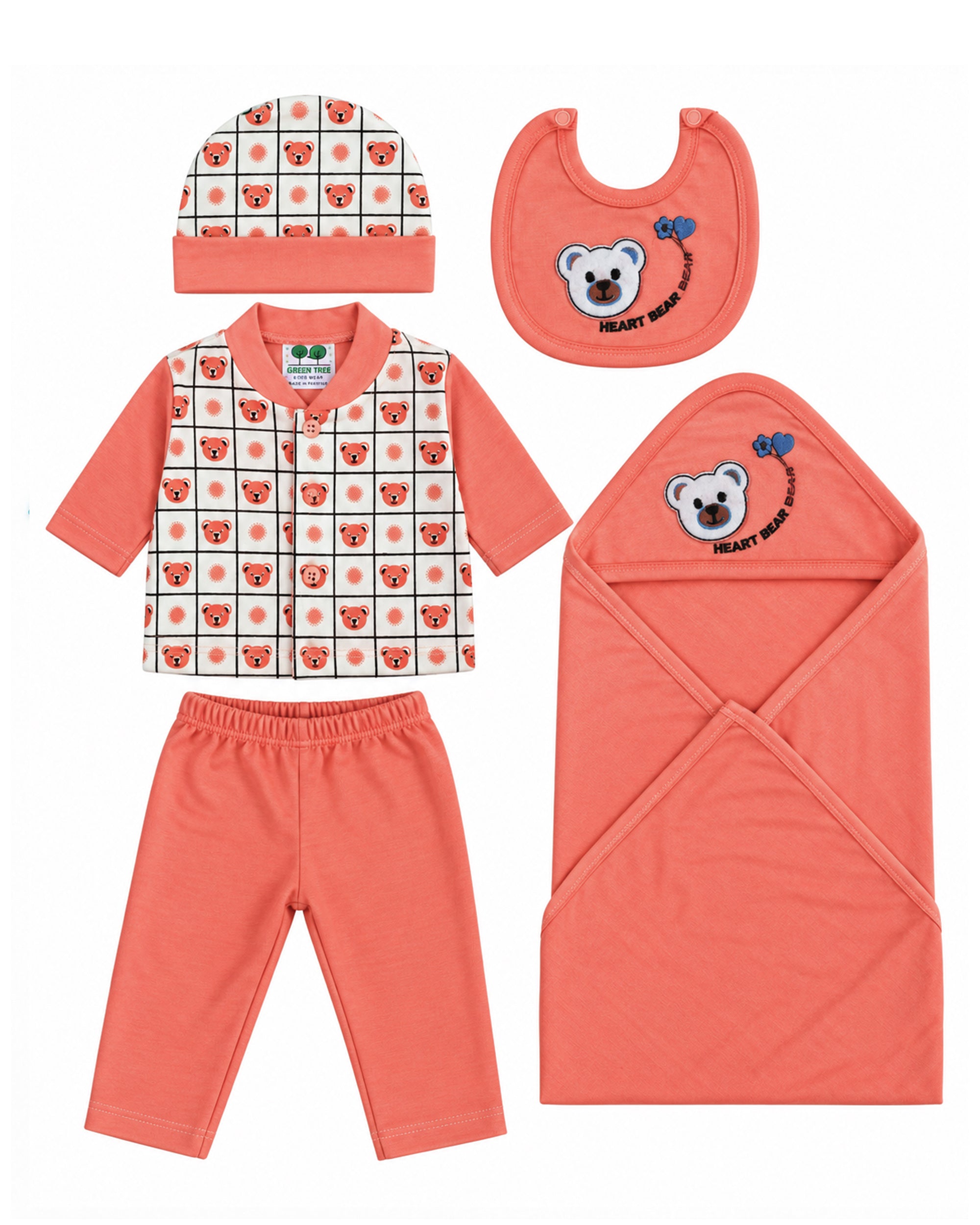 Newborn Baby Gift Set - 5 Pcs Suit Set