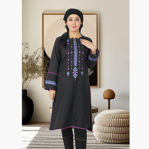 Eminent Leno Embroidered Kurti - ES24LDE1P02