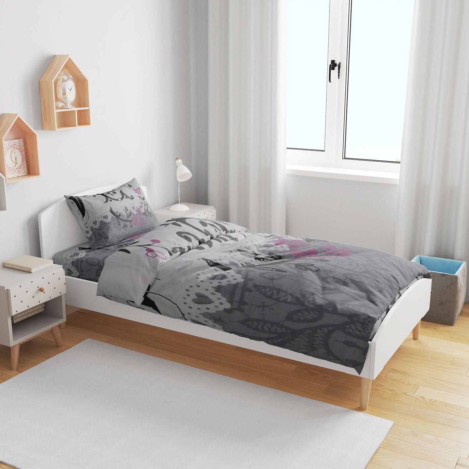 Single Bedsheet 2pcs - N9, Single Size Bed Sheet, Chase Value, Chase Value