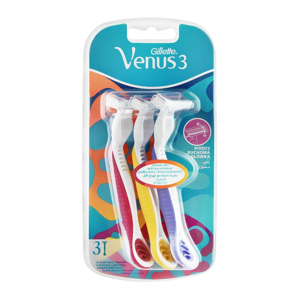 Gillette Venus 3 Disposable Women Razor, 3-Pack