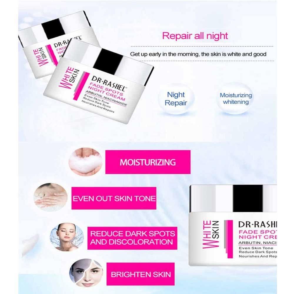 Dr. Rashel White Skin Fade Spots Night Cream, 50g, Creams & Lotions, Dr Rashel, Chase Value