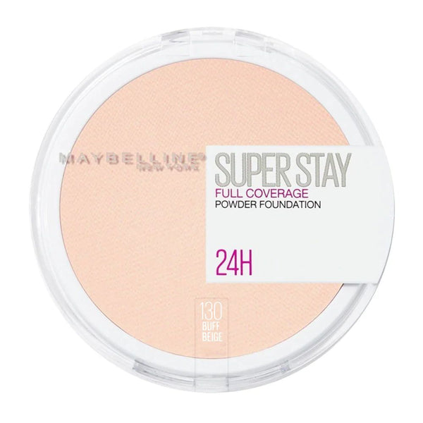 Maybelline New York Superstay 24H Full Coverage Powder Foundation, 130 Buff Beige, Foundation, Maybelline, Chase Value
