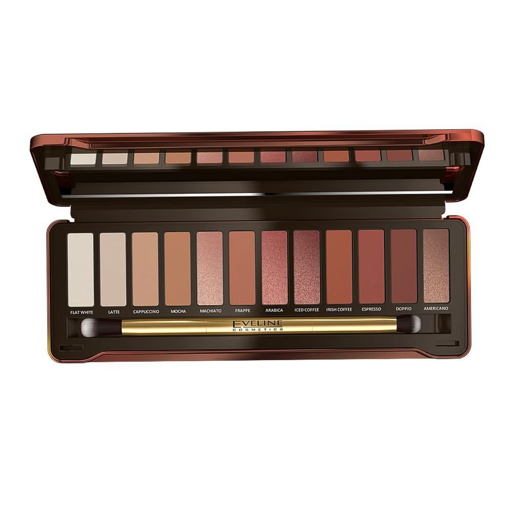 Eveline Charming Mocha Eyeshadow Palette, 12 Shades, Eyeshadow, Eveline, Chase Value
