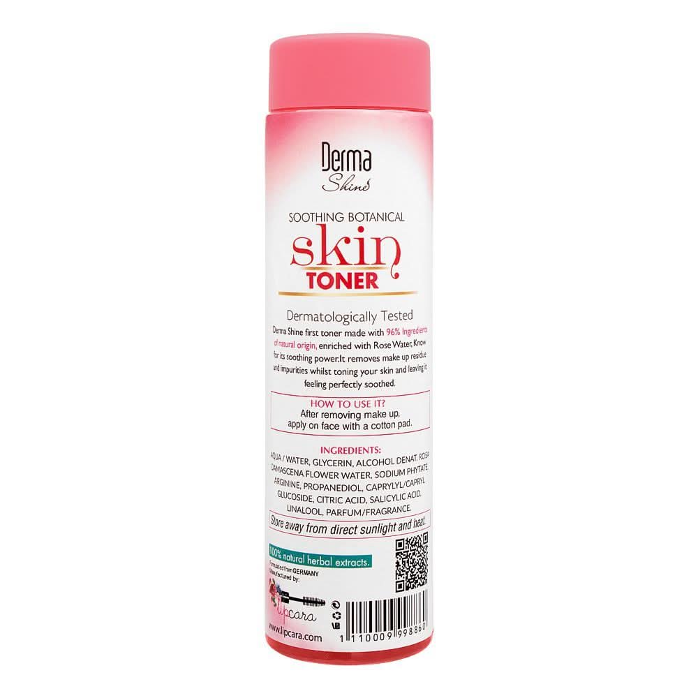 Derma Shine Soothing Botanical Toner, With Rose Extracts, Normal To Dry Skin, 295ml, Face Washes, Derma Shine, Chase Value