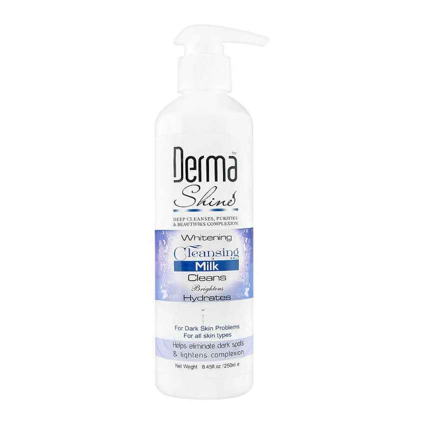 Derma Shine Whitening Cleansing Milk, All Skin Types, 250ml, Face Washes, Derma Shine, Chase Value