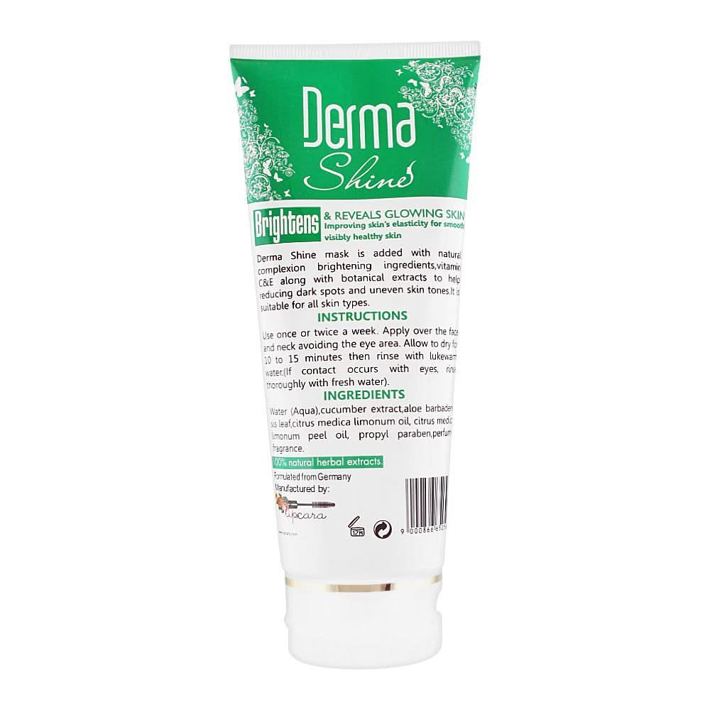 Derma Shine Gently Exfoliating Cucumber Whitening Facial Mask, For All Skin Types, 200g, Face Washes, Dema Shine, Chase Value