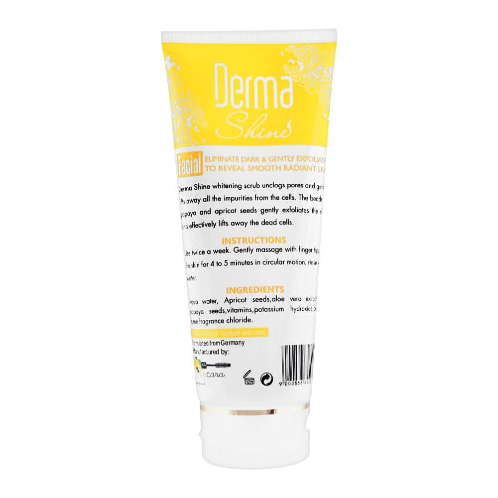 Derma Shine Gently Exfoliating Apricot Whitening Scrub, For All Skin Types, 200g, Scrubs, Derma Shine, Chase Value