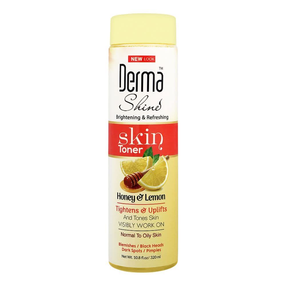 Derma Shine Brightening & Refreshing Toner, With Honey & Lemon, Normal To Oily Skin, 295ml, Face Washes, Derma Shine, Chase Value