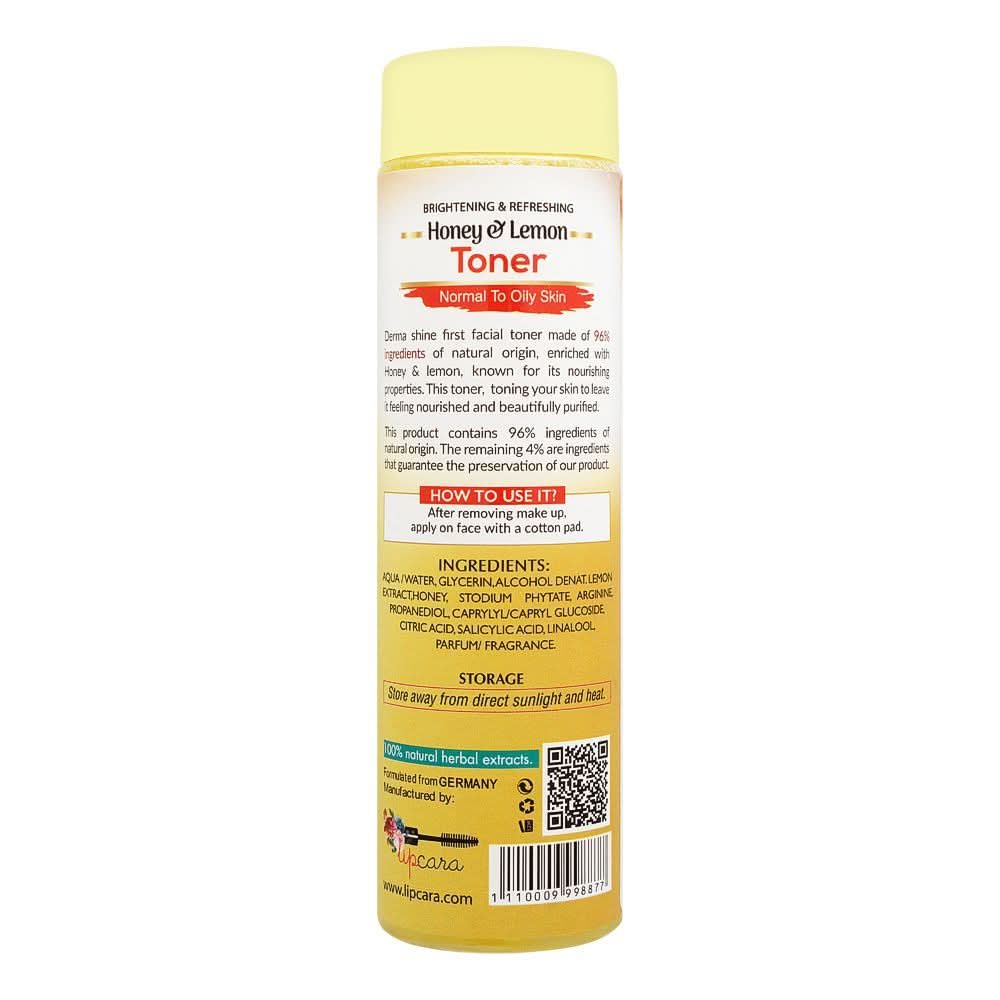 Derma Shine Brightening & Refreshing Toner, With Honey & Lemon, Normal To Oily Skin, 295ml, Face Washes, Derma Shine, Chase Value