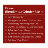 West Point 3-In-1 Blender, Grinder & Chopper, 350W, WF-949, Chopper, Westpoint, Chase Value