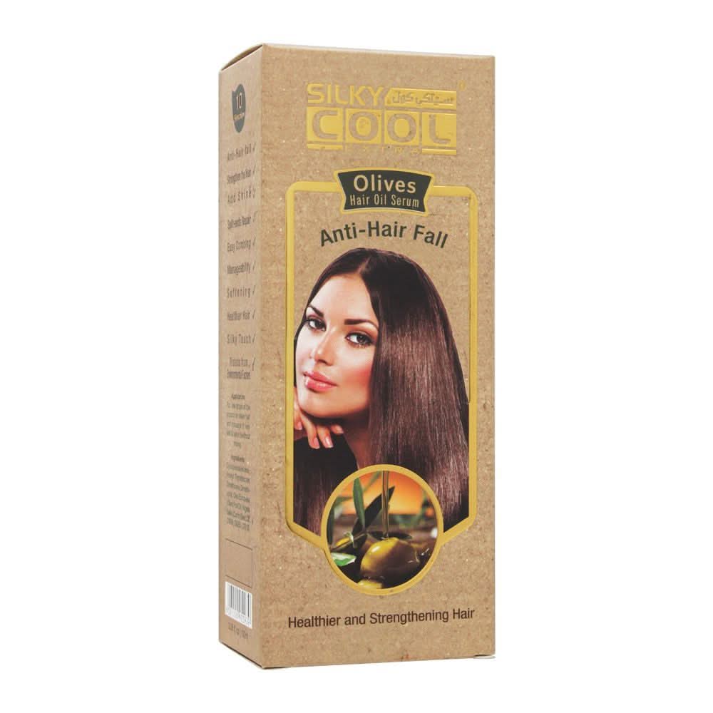 Silky Cool Extra Anti-Hairfall Olives Hair Oil Serum, 100ml, Oils & Serums, Silky Cool, Chase Value