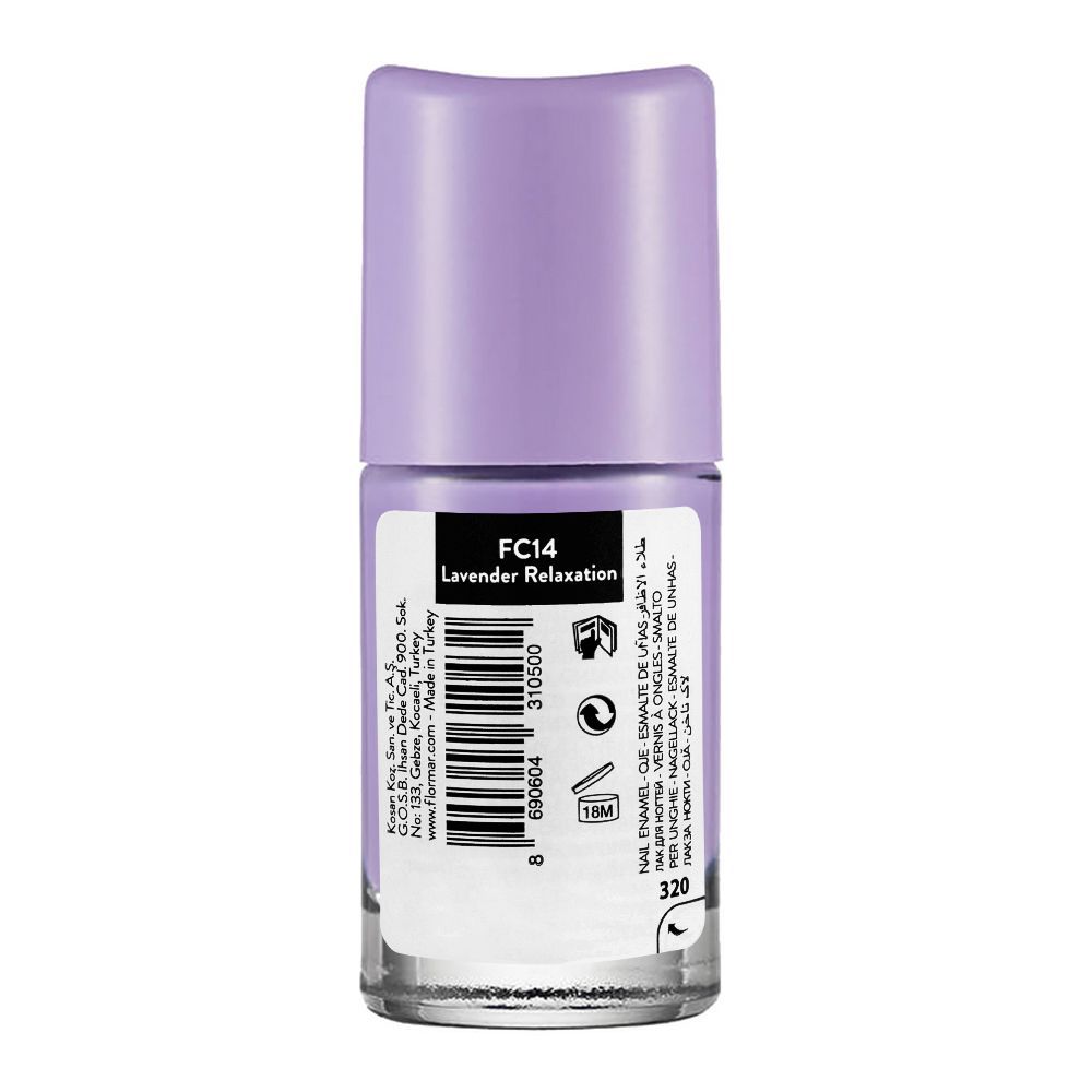 Flormar Full Color Nail Enamel, FC14 Lavender Relaxation, 8ml, Nails, Flormar, Chase Value