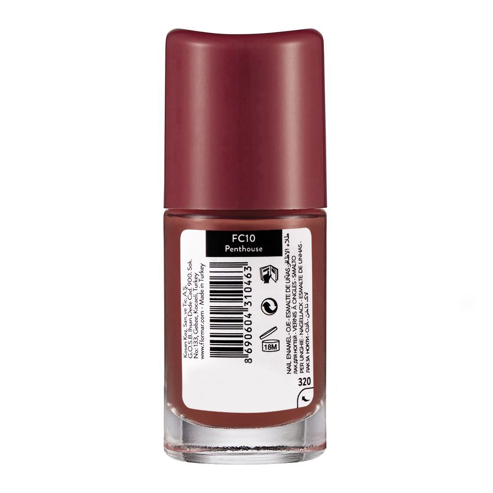 Flormar Full Color Nail Enamel, FC10, Penthouse, 8ml, Nails, Flormar, Chase Value