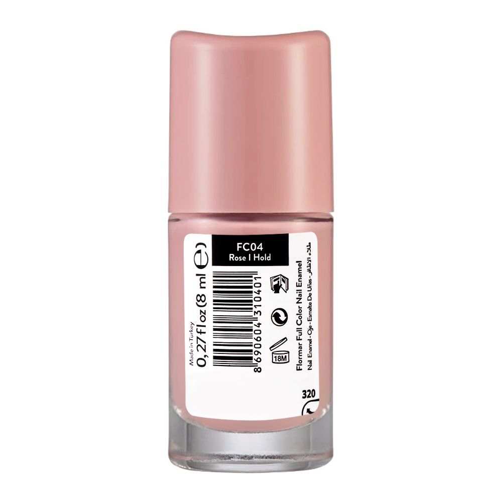 Flormar Full Color Nail Enamel, FC04, Rose I Hold, 8ml, Nails, Flormar, Chase Value