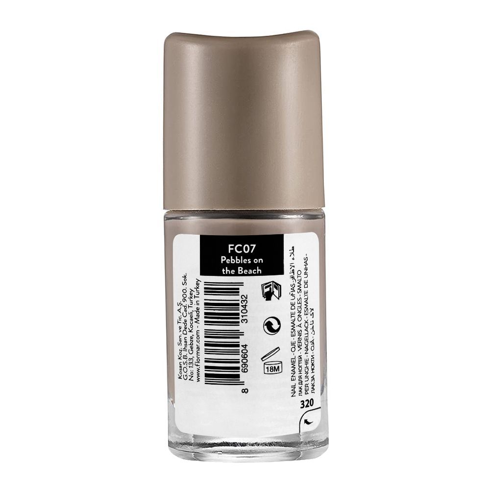 Flormar Full Color Nail Enamel, FC07 Pebbles On The Beach, 8ml, Nails, Flormar, Chase Value