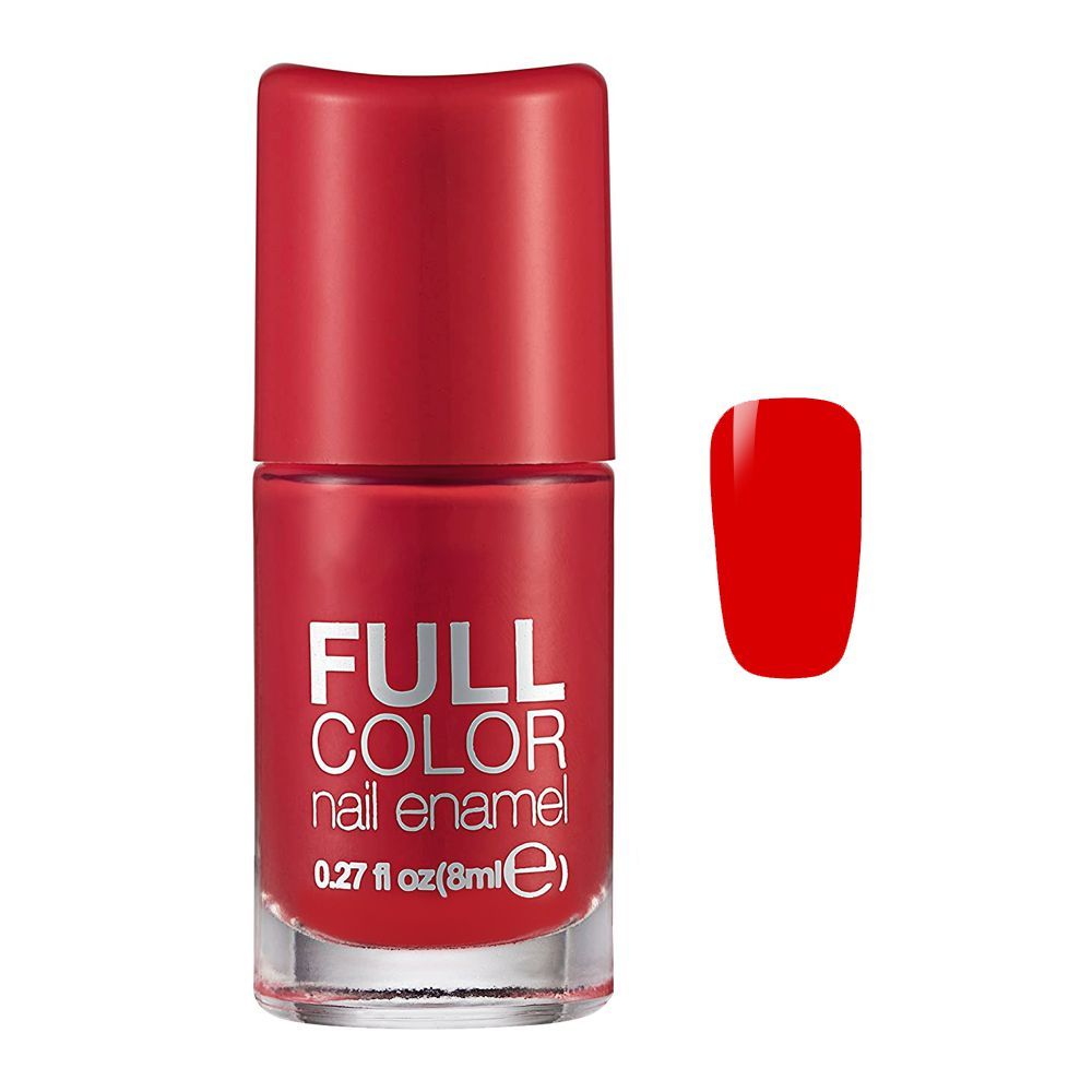 Flormar Full Color Nail Enamel, FC08, Optimistic Red, 8ml, Nails, Flormar, Chase Value