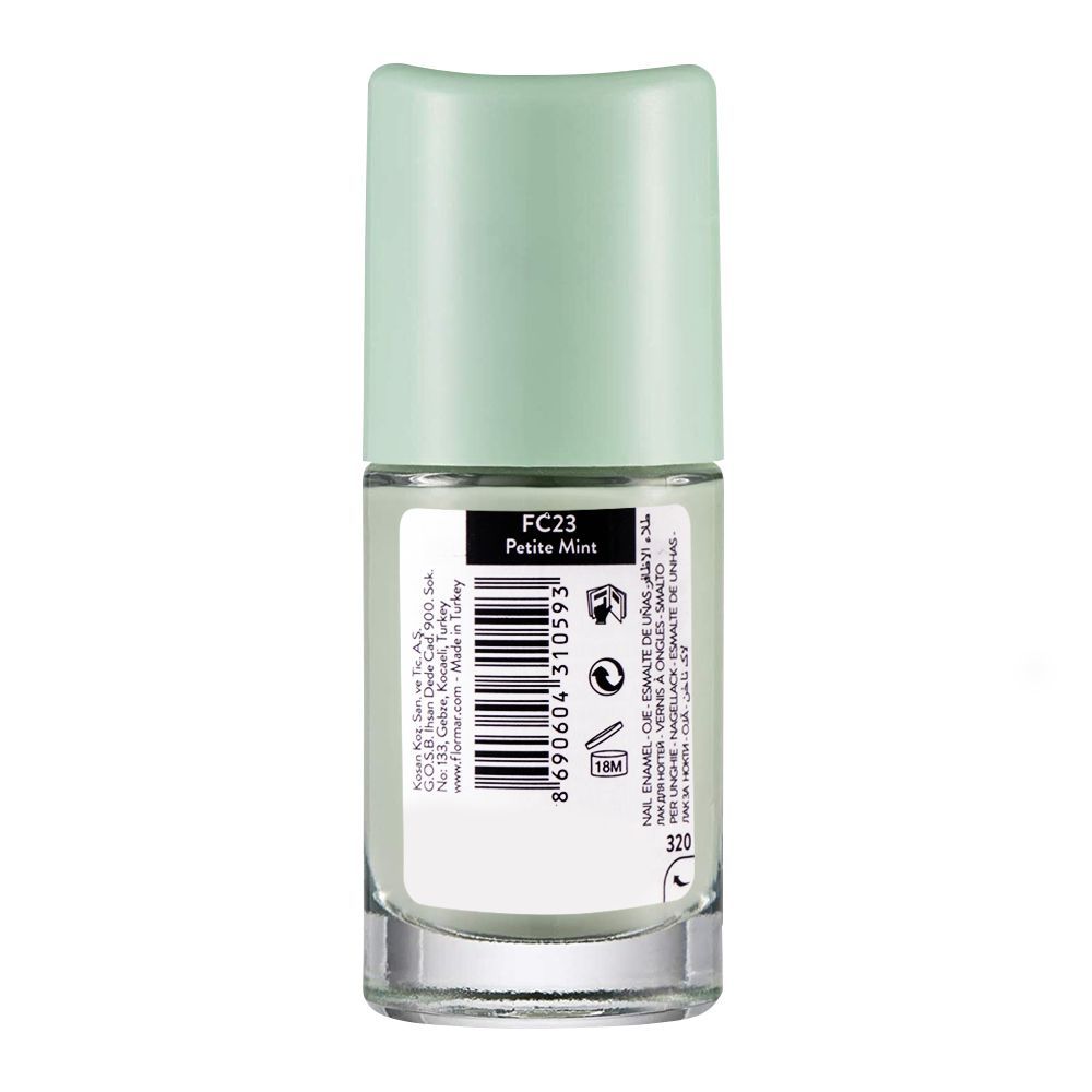 Flormar Full Color Nail Enamel, FC23, Petite Mint, 8ml, Nails, Flormar, Chase Value